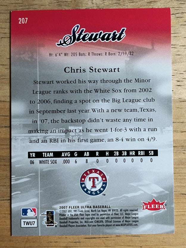 2007 Ultra #207 Chris Stewart RC