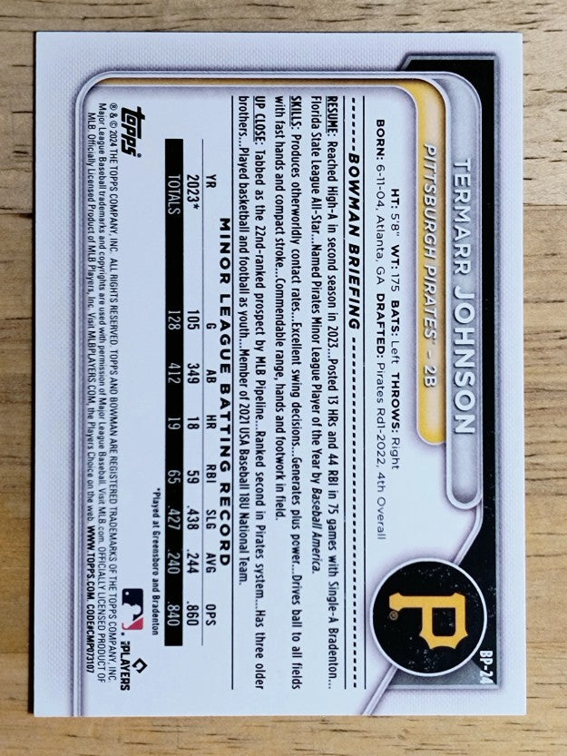 2024 Bowman Prospects #BP24 Termarr Johnson