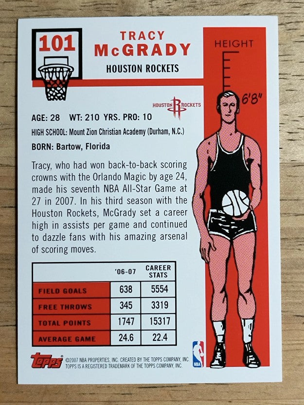 2007-08 Topps 1957-58 Variations #101 Tracy McGrady