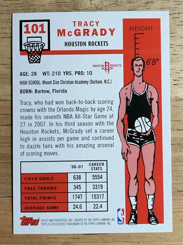 2007-08 Topps 1957-58 Variations #101 Tracy McGrady