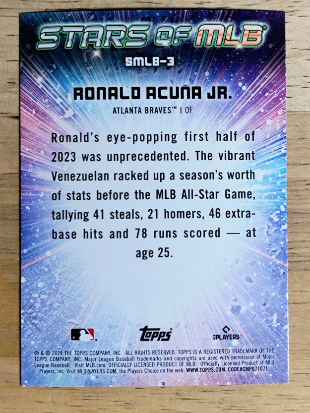 2024 Topps Stars of MLB #SMLB3 Ronald Acuna Jr.