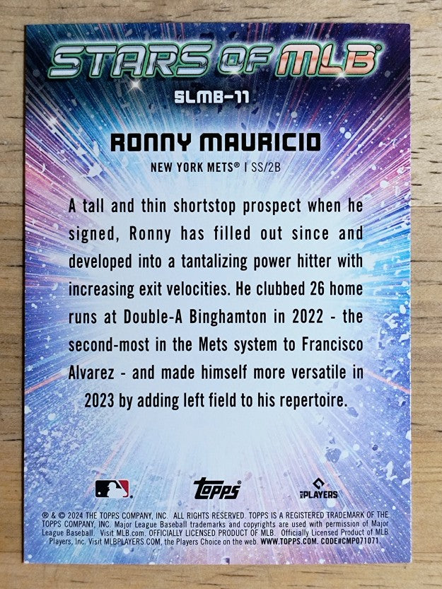 2024 Topps Stars of MLB #SMLB11 Ronny Mauricio