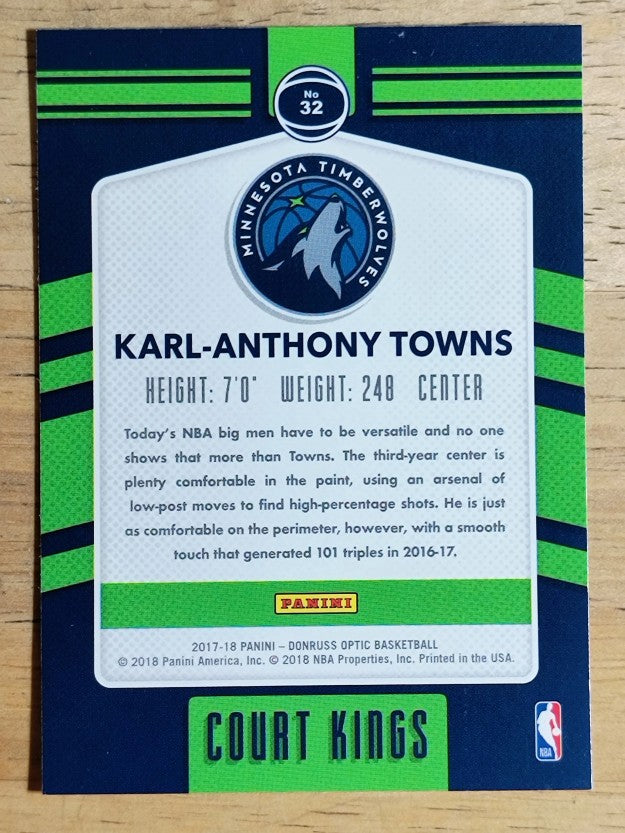 2017-18 Donruss Optic Court Kings #32 Karl-Anthony Towns
