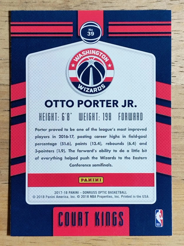 2017-18 Donruss Optic Court Kings #39 Otto Porter Jr.
