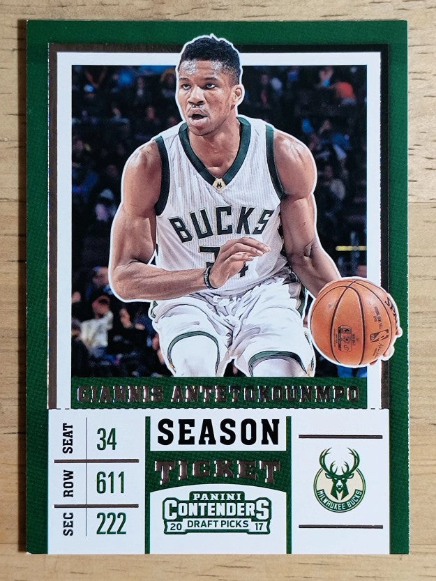 2017-18 Panini Contenders Draft Picks #18B Giannis Antetokounmpo/white jersey
