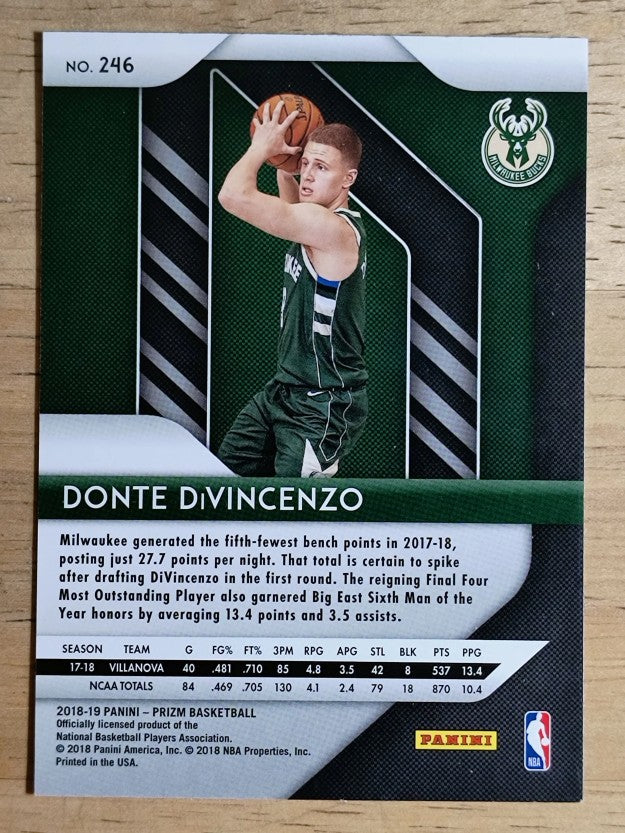 2018-19 Panini Prizm #246 Donte DiVincenzo RC