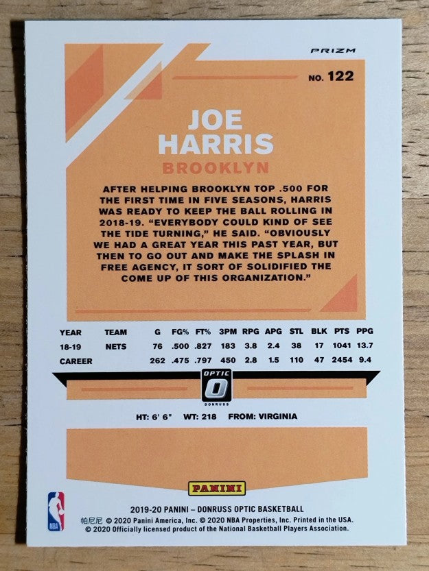 2019-20 Donruss Optic Blue Velocity #122 Joe Harris