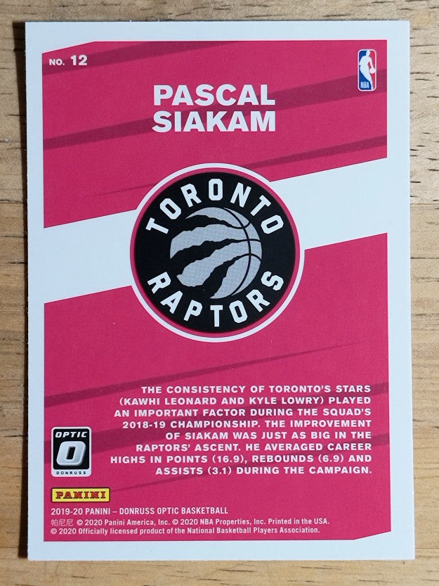 2019-20 Donruss Optic My House #12 Pascal Siakam