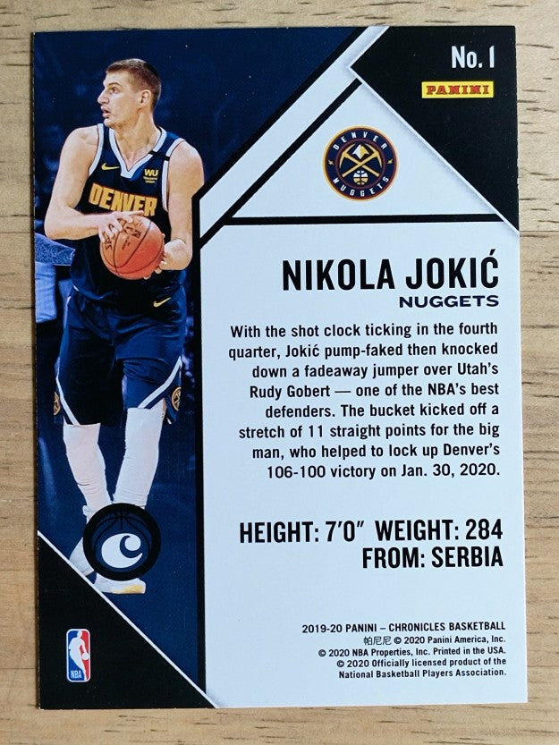 2019-20 Panini Chronicles #1 Nikola Jokic
