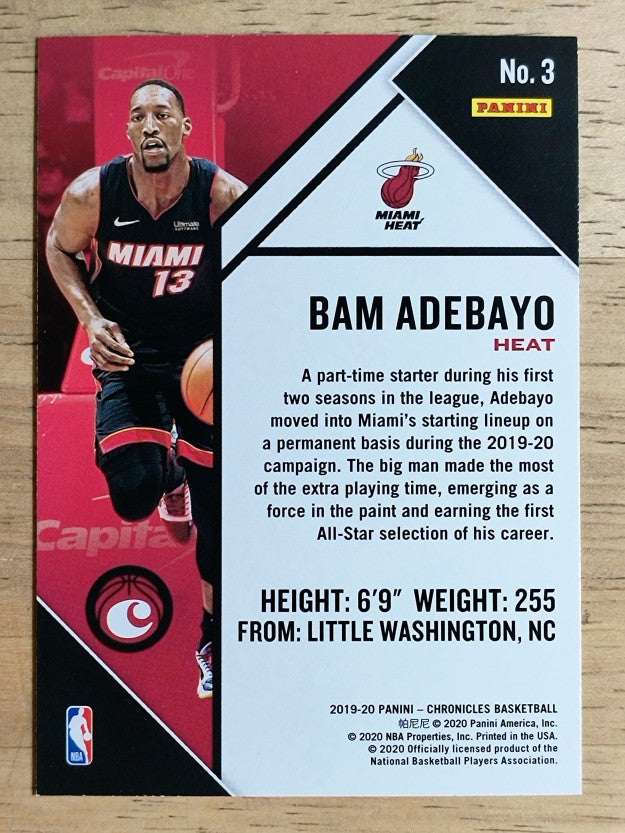 2019-20 Panini Chronicles #3 Bam Adebayo