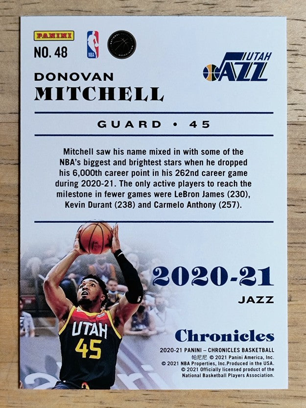 2020-21 Panini Chronicles #48 Donovan Mitchell