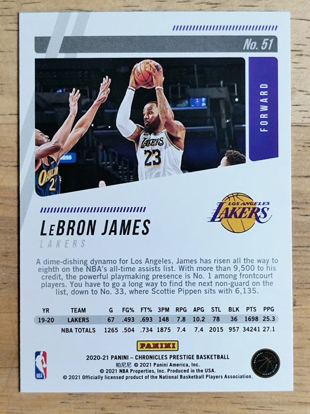2020-21 Panini Chronicles #51 LeBron James/Prestige