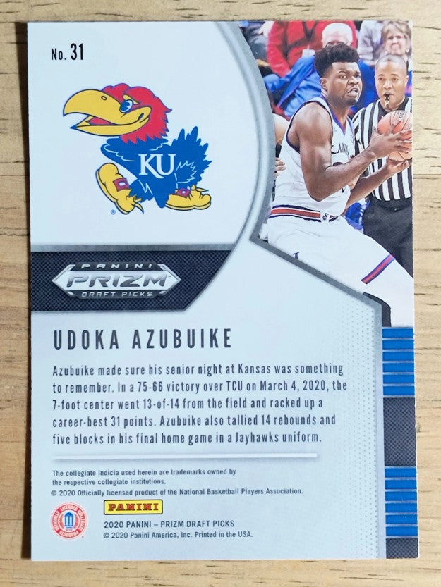 2020-21 Panini Prizm Draft Picks #31 Udoka Azubuike