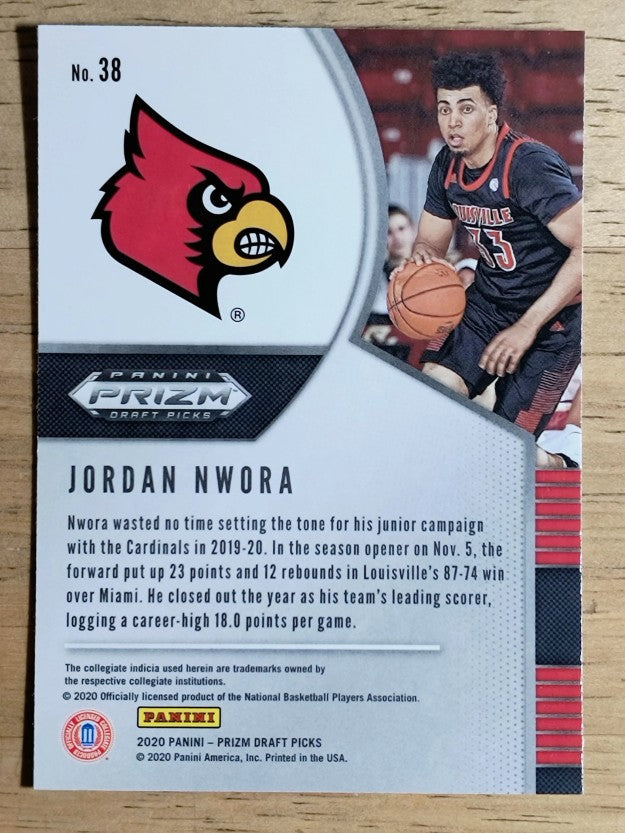 2020-21 Panini Prizm Draft Picks #38 Jordan Nwora