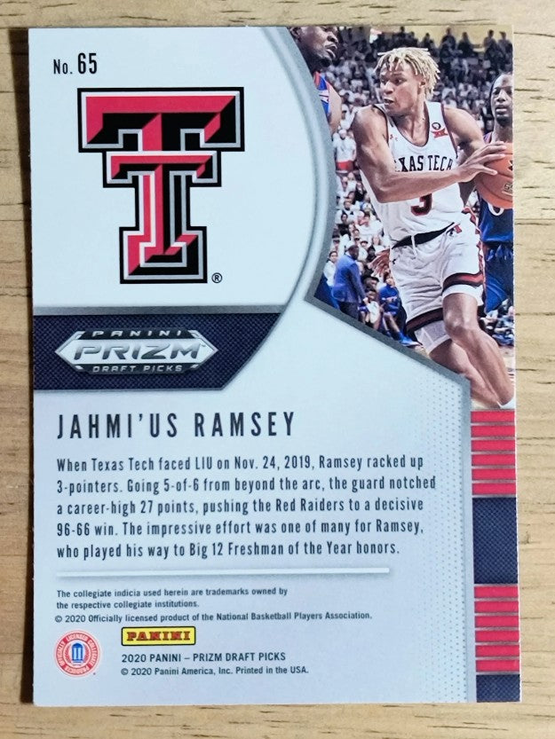 2020-21 Panini Prizm Draft Picks #65 Jahmi'us Ramsey