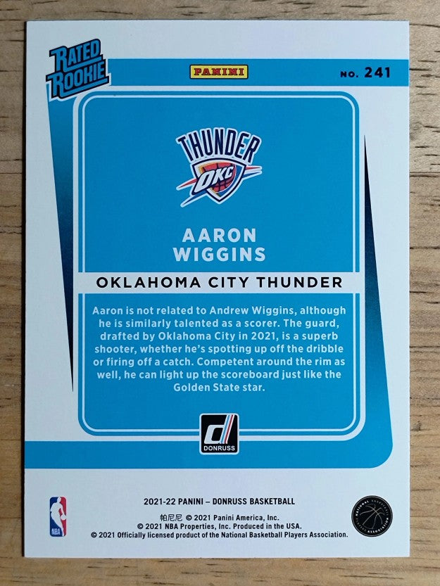 2021-22 Donruss #241 Aaron Wiggins RR RC