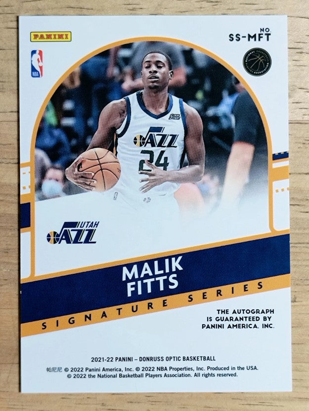 2021-22 Donruss Optic Signature Series #21 Malik Fitts