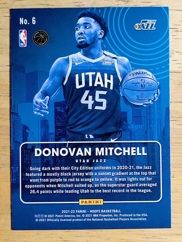 2021-22 Hoops City Edition #6 Donovan Mitchell
