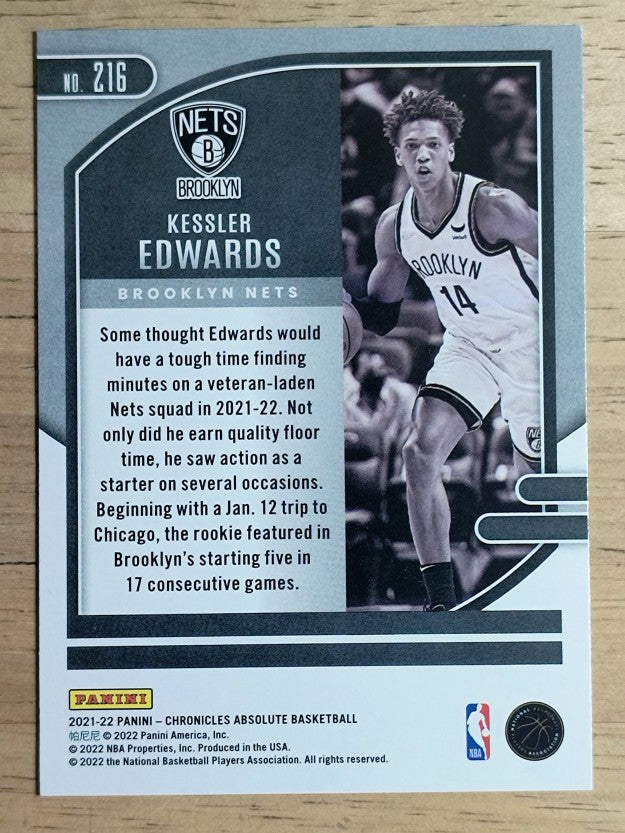 2021-22 Panini Chronicles #216 Kessler Edwards/Absolute