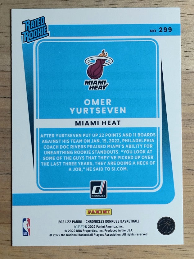 2021-22 Panini Chronicles #299 Omer Yurtseven/Donruss RR