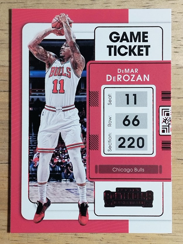 2021-22 Panini Contenders Game Ticket Red #56 DeMar DeRozan