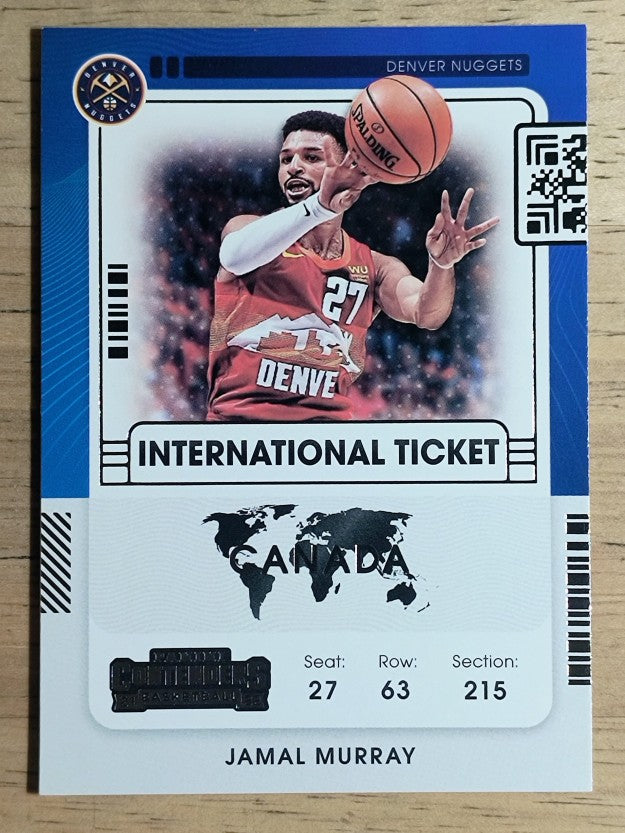 2021-22 Panini Contenders International Ticket #15 Jamal Murray