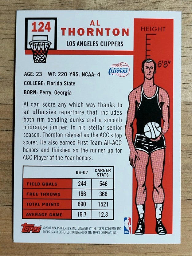 2007-08 Topps 1957-58 Variations #124 Al Thornton