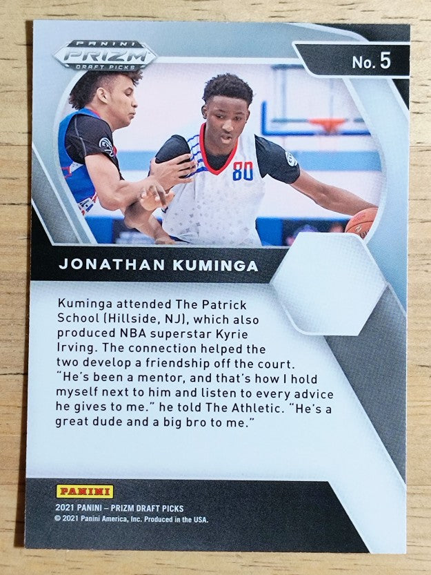 2021-22 Panini Prizm Draft Picks #5 Jonathan Kuminga