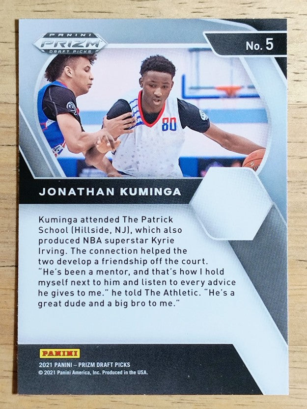 2021-22 Panini Prizm Draft Picks #5 Jonathan Kuminga