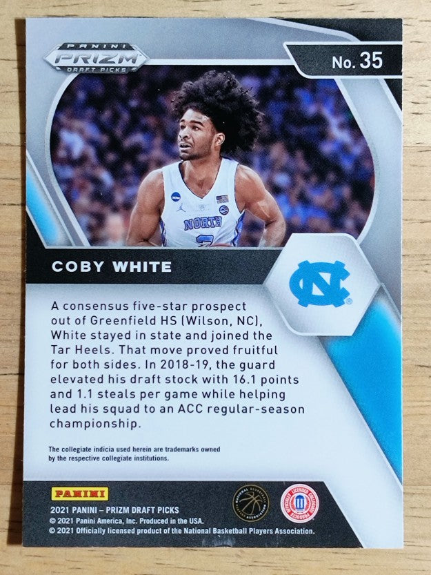2021-22 Panini Prizm Draft Picks #35 Coby White