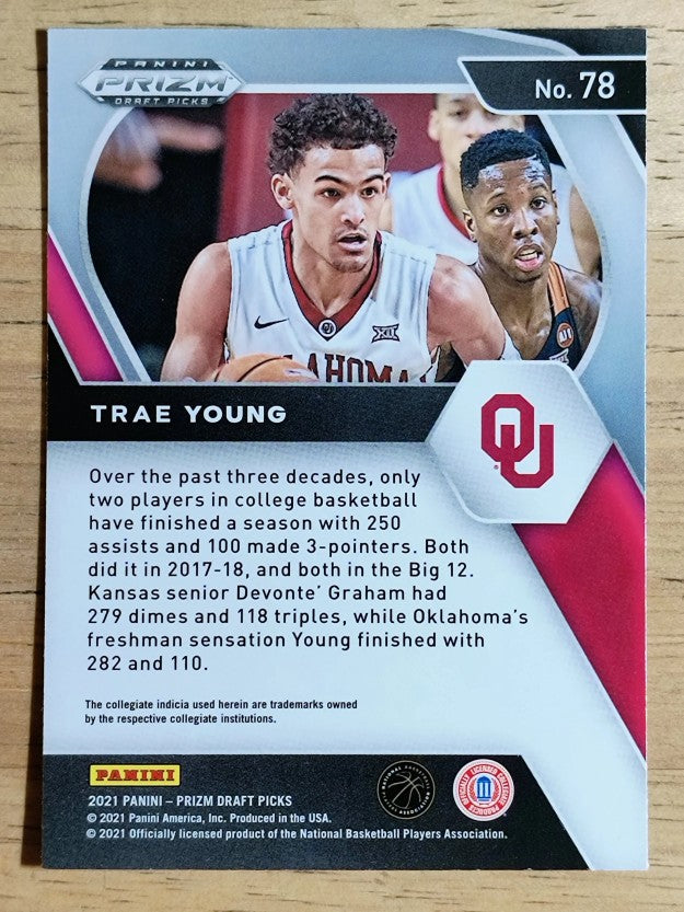 2021-22 Panini Prizm Draft Picks #78 Trae Young
