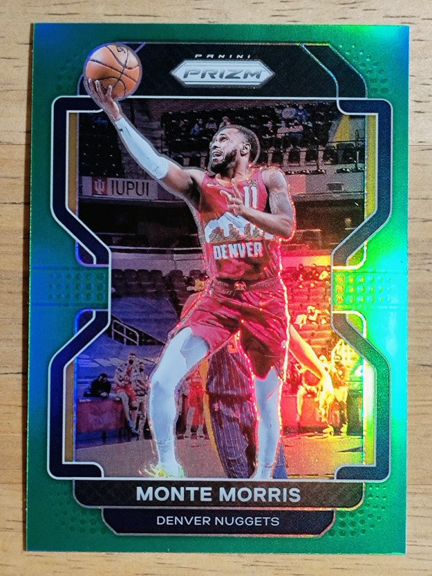 2021-22 Panini Prizm Prizms Green #16 Monte Morris