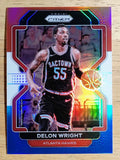 2021-22 Panini Prizm Prizms Red White and Blue #57 Delon Wright