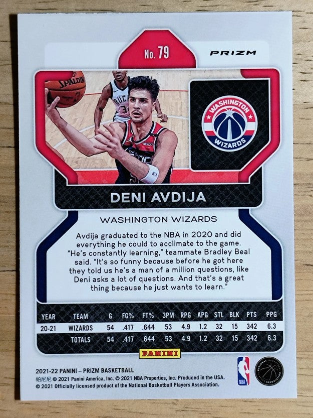 2021-22 Panini Prizm Prizms Silver #79 Deni Avdija