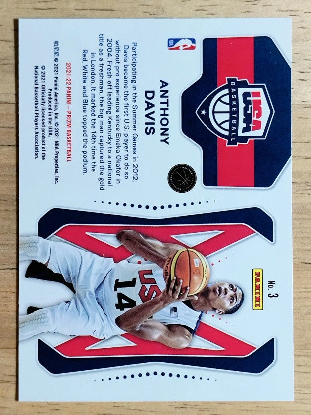 2021-22 Panini Prizm USA Basketball #3 Anthony Davis