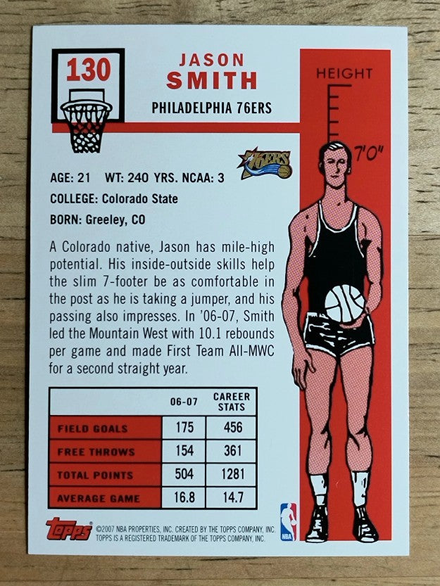 2007-08 Topps 1957-58 Variations #130 Jason Smith