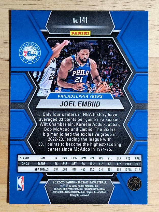 2022-23 Panini Mosaic #141 Joel Embiid