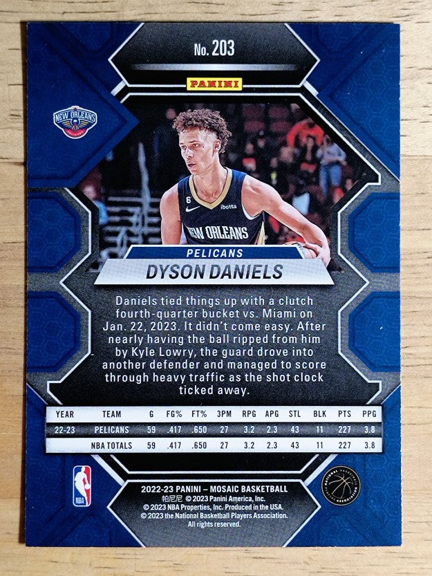 2022-23 Panini Mosaic #203 Dyson Daniels RC