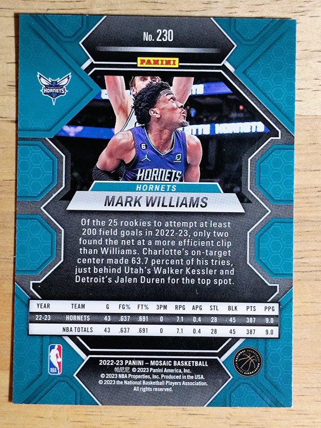 2022-23 Panini Mosaic #230 Mark Williams RC
