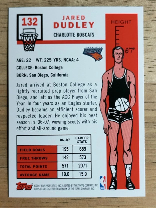 2007-08 Topps 1957-58 Variations #132 Jared Dudley