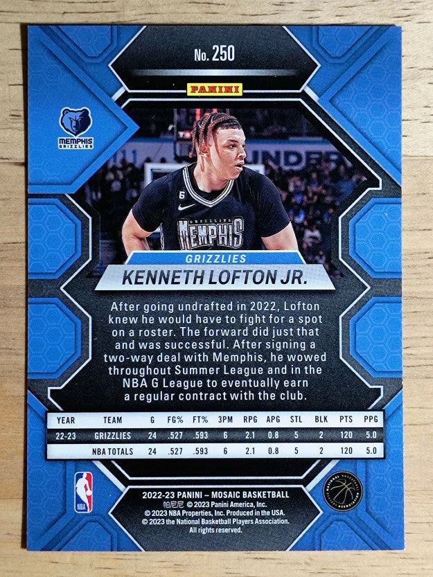 2022-23 Panini Mosaic #250 Kenneth Lofton Jr. RC