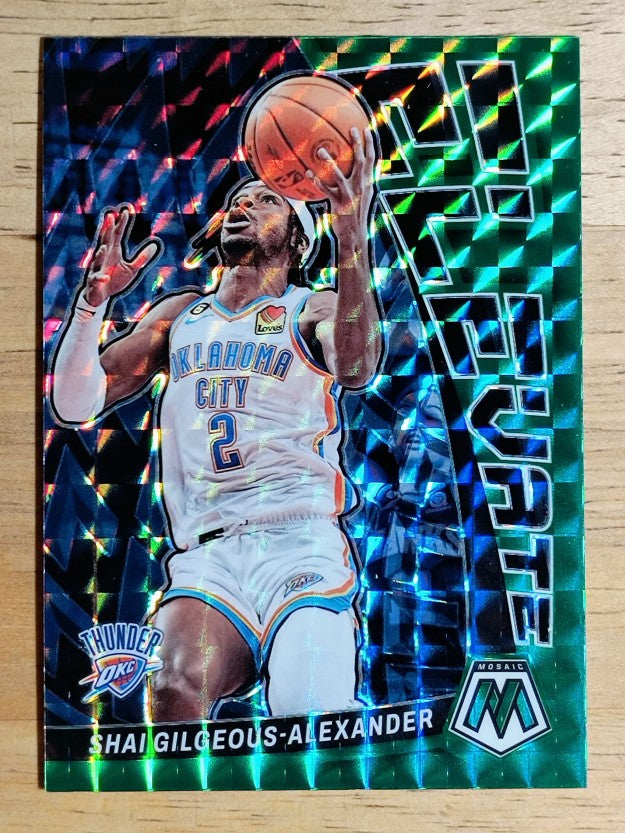 2022-23 Panini Mosaic Elevate Mosaic Green #13 Shai Gilgeous-Alexander