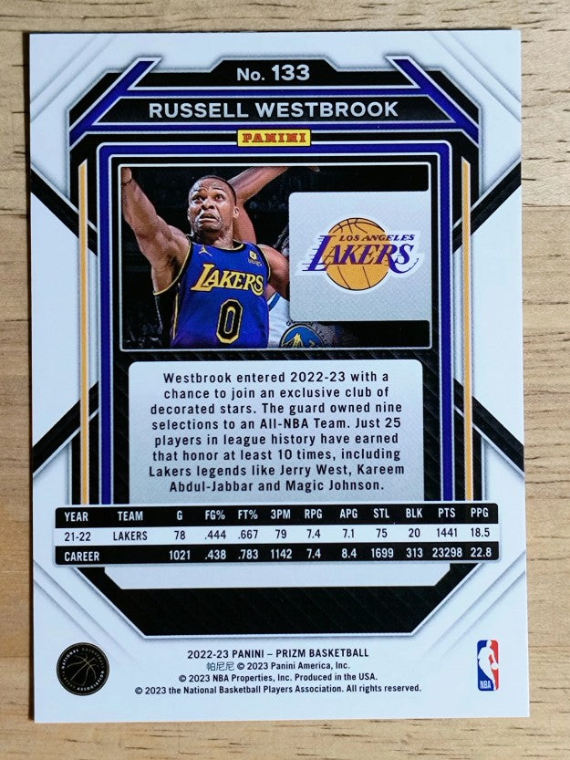 2022-23 Panini Prizm #133 Russell Westbrook