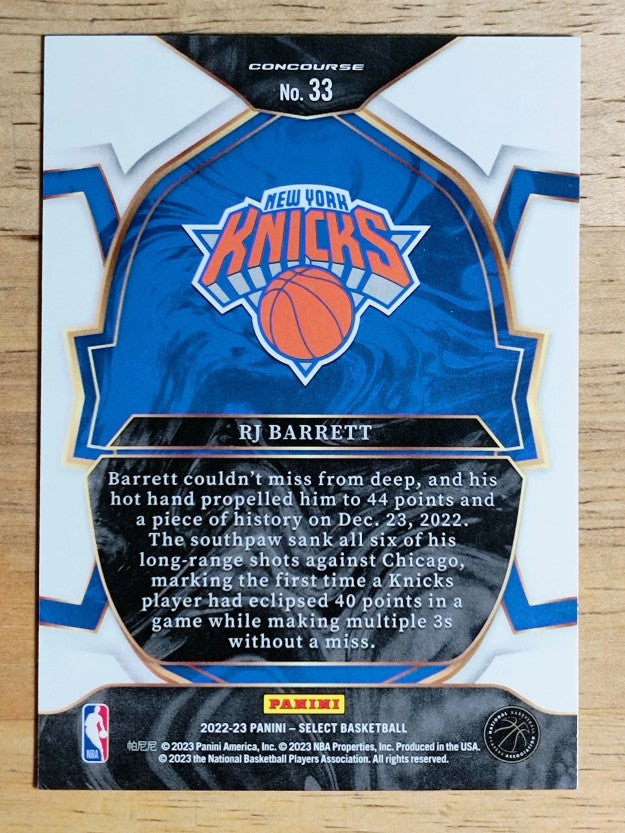 2022-23 Select Blue #33 RJ Barrett