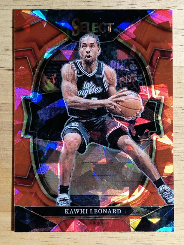 2022-23 Select Prizms Red Cracked Ice #65 Kawhi Leonard