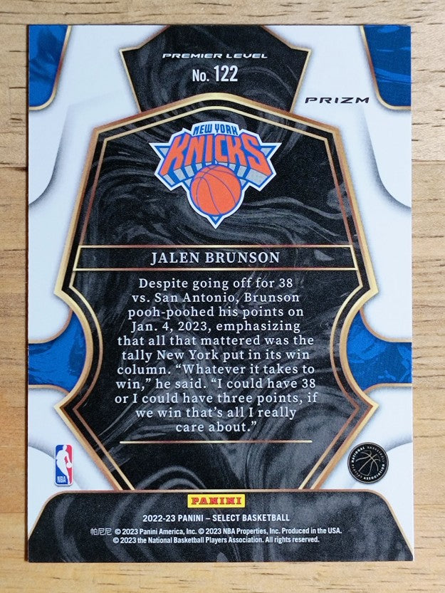 2022-23 Select Prizms Silver #122 Jalen Brunson