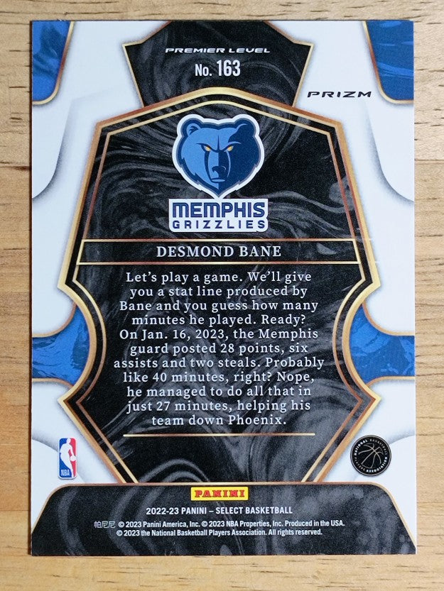 2022-23 Select Prizms Silver #163 Desmond Bane
