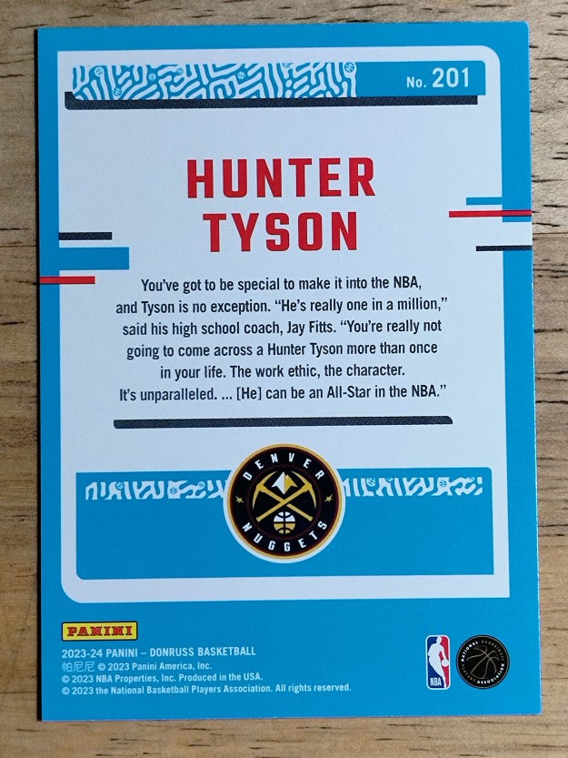 2023-24 Donruss #201 Hunter Tyson RC