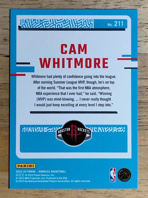2023-24 Donruss #211 Cam Whitmore RC
