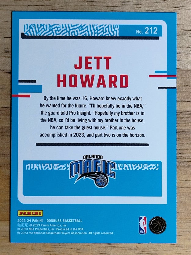 2023-24 Donruss #212 Jett Howard RC